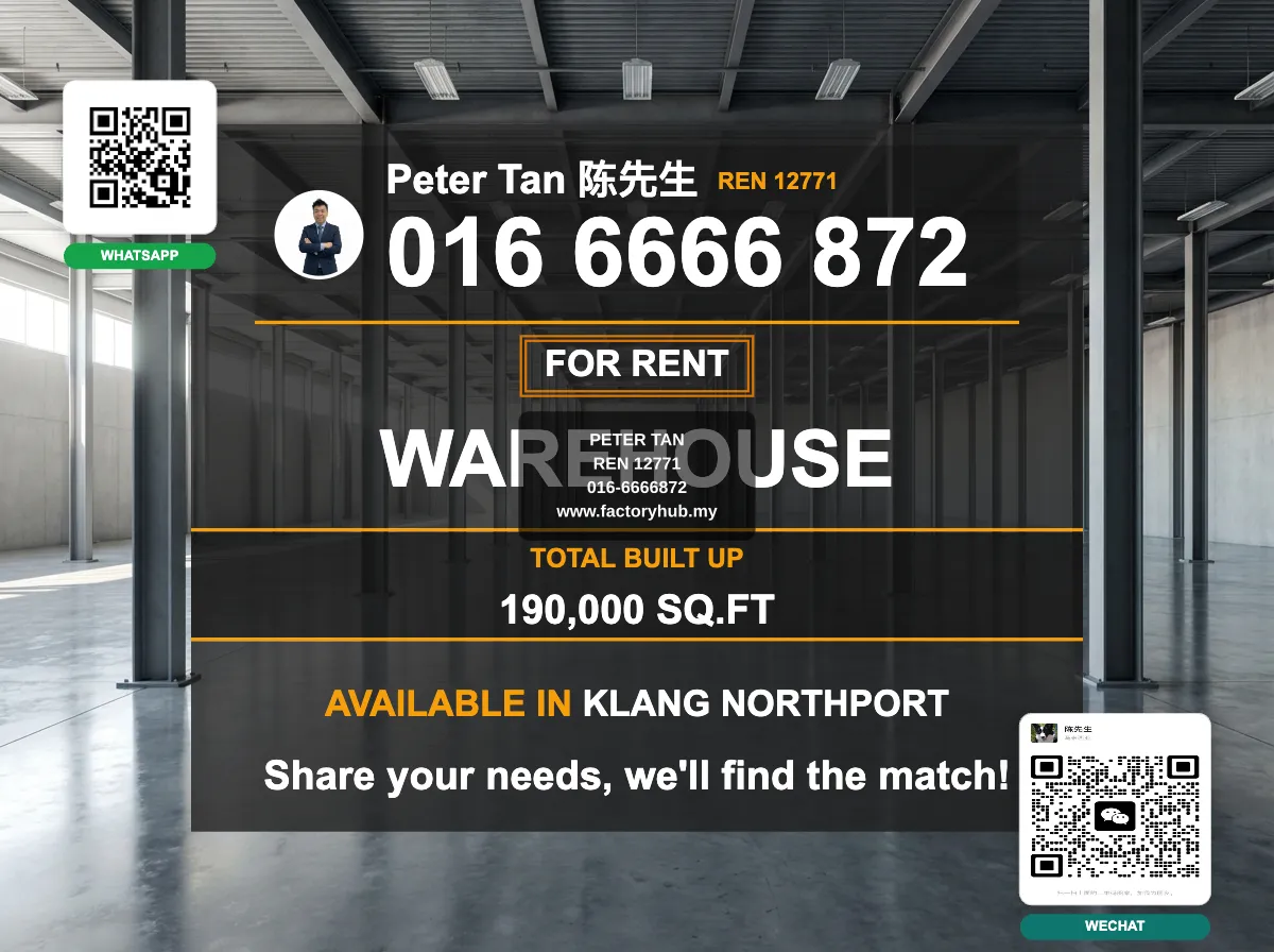 North Port Warehouse for Rent in Port Klang, RM360K/mo 190000sf - Property image 3 of 7 North Port Warehouse for Rent in Port Klang, RM360K/mo 190000sf - Property image 3 of 7